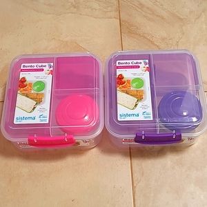 Sistema To Go Bento Cubes - Set of 2 New!
